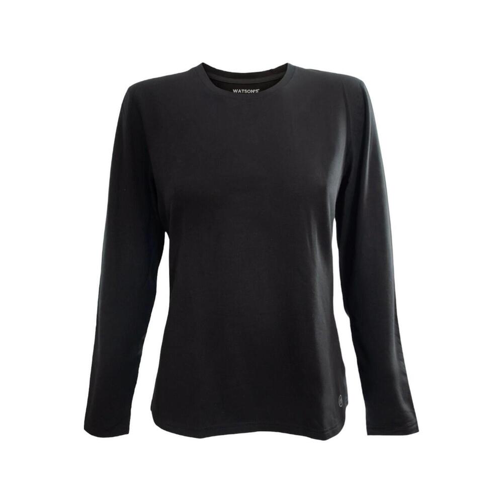 Watson's Women's Heat Thermal Long-Sleeve Crew-Neck Top Black - Regular